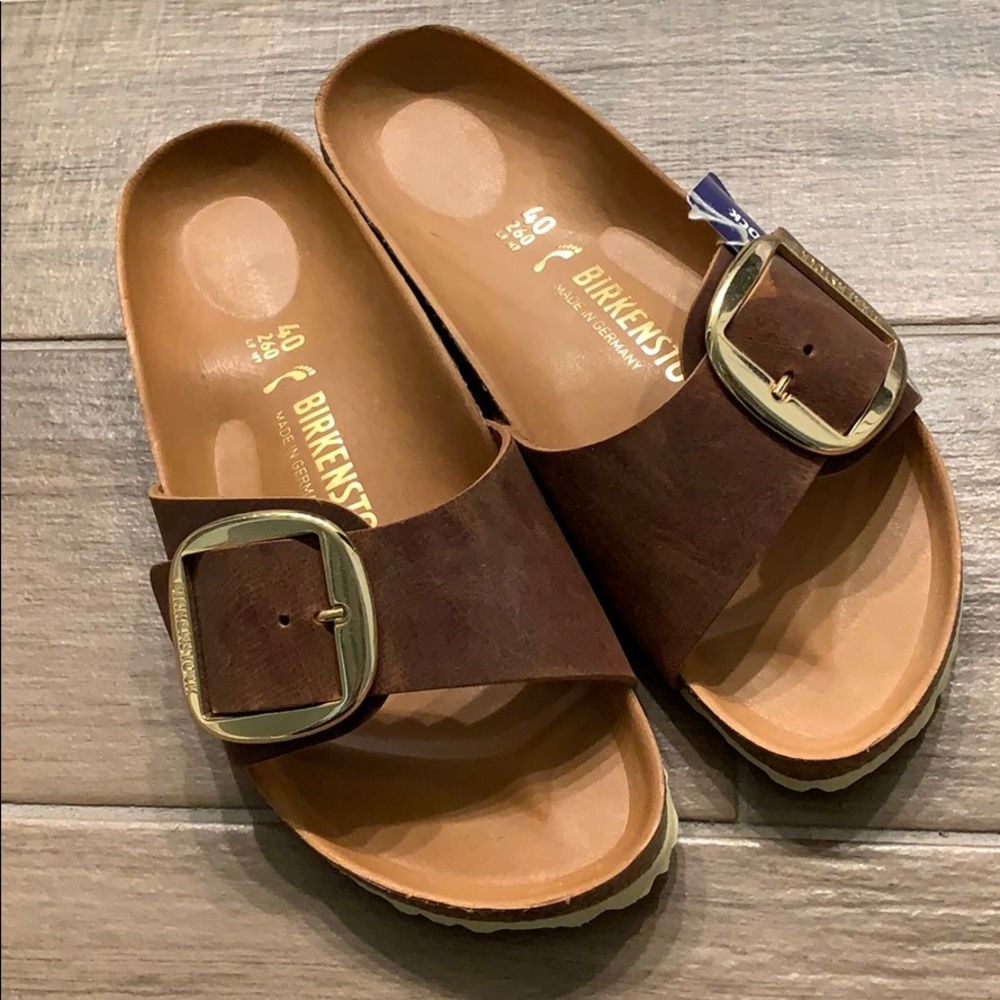 Birkenstock big buckle Madrid sandals
